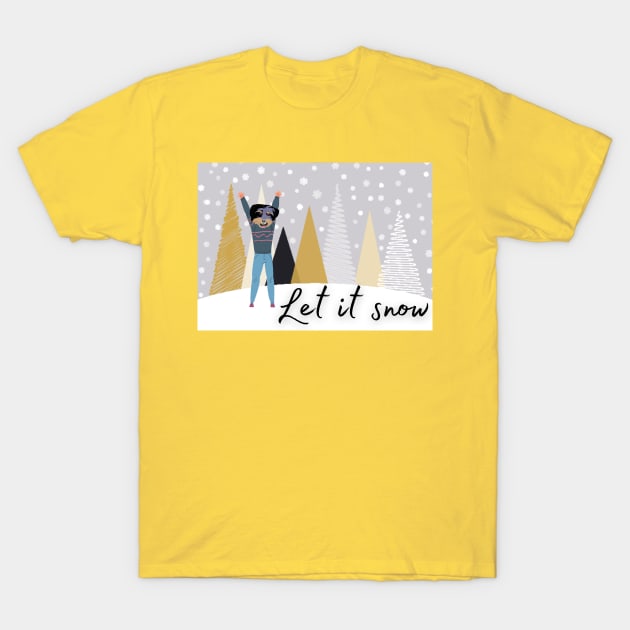 Let it Snow T-Shirt by Theoish